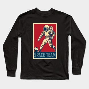 Space Football Astronaut Long Sleeve T-Shirt